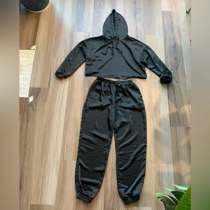 Satin Sweatsuit Set
